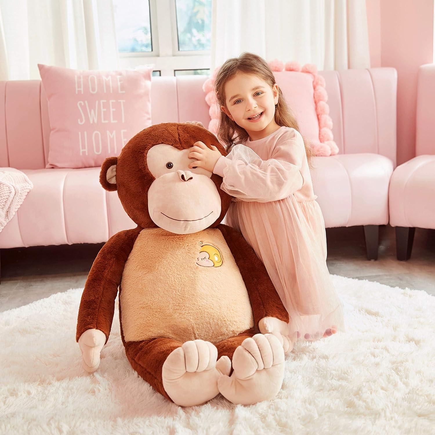 Mono de Peluche Gigante IKASA 77.8 cm Suave y Lavable