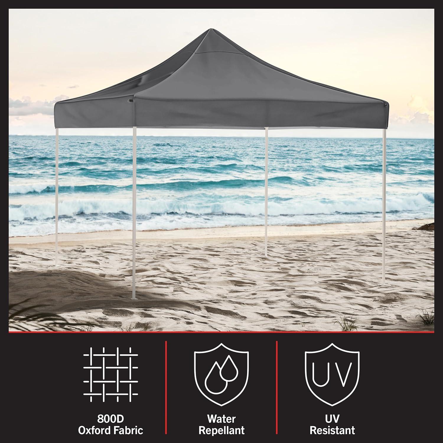 Toldo Plegable Stalwart 3x3m UPF30 Impermeable Gris