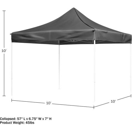Toldo Plegable Stalwart 3x3m UPF30 Impermeable Gris