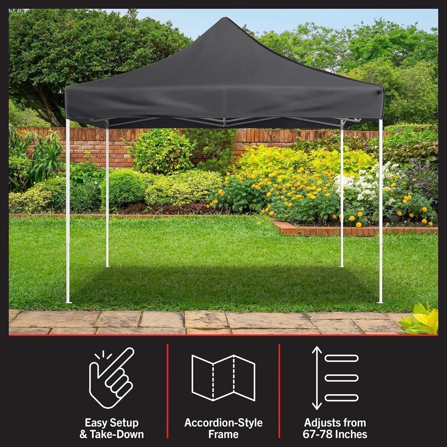 Toldo Plegable Stalwart 3x3m UPF30 Impermeable Gris