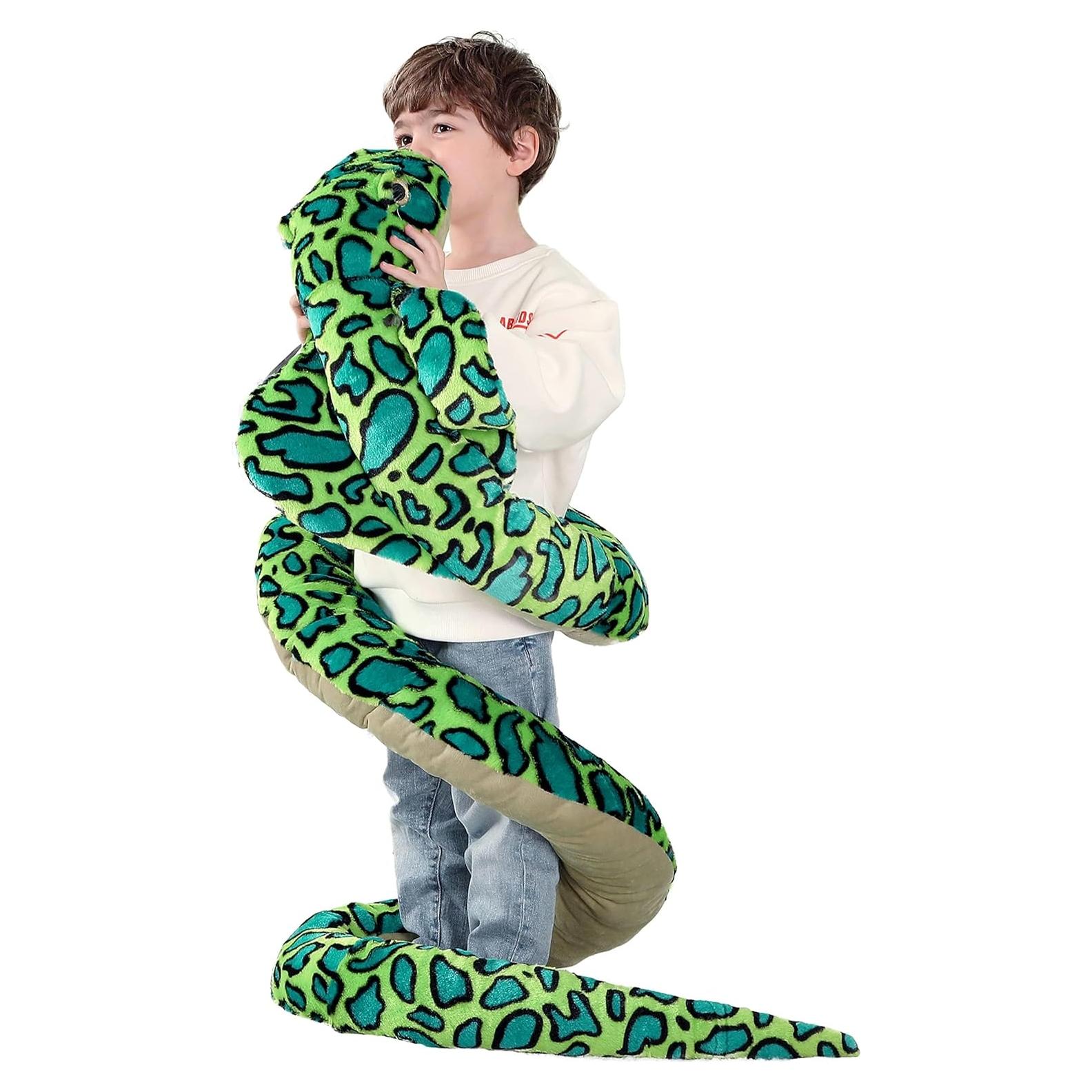 Serpiente de Peluche Gigante IKASA 106 cm Suave y Lavable