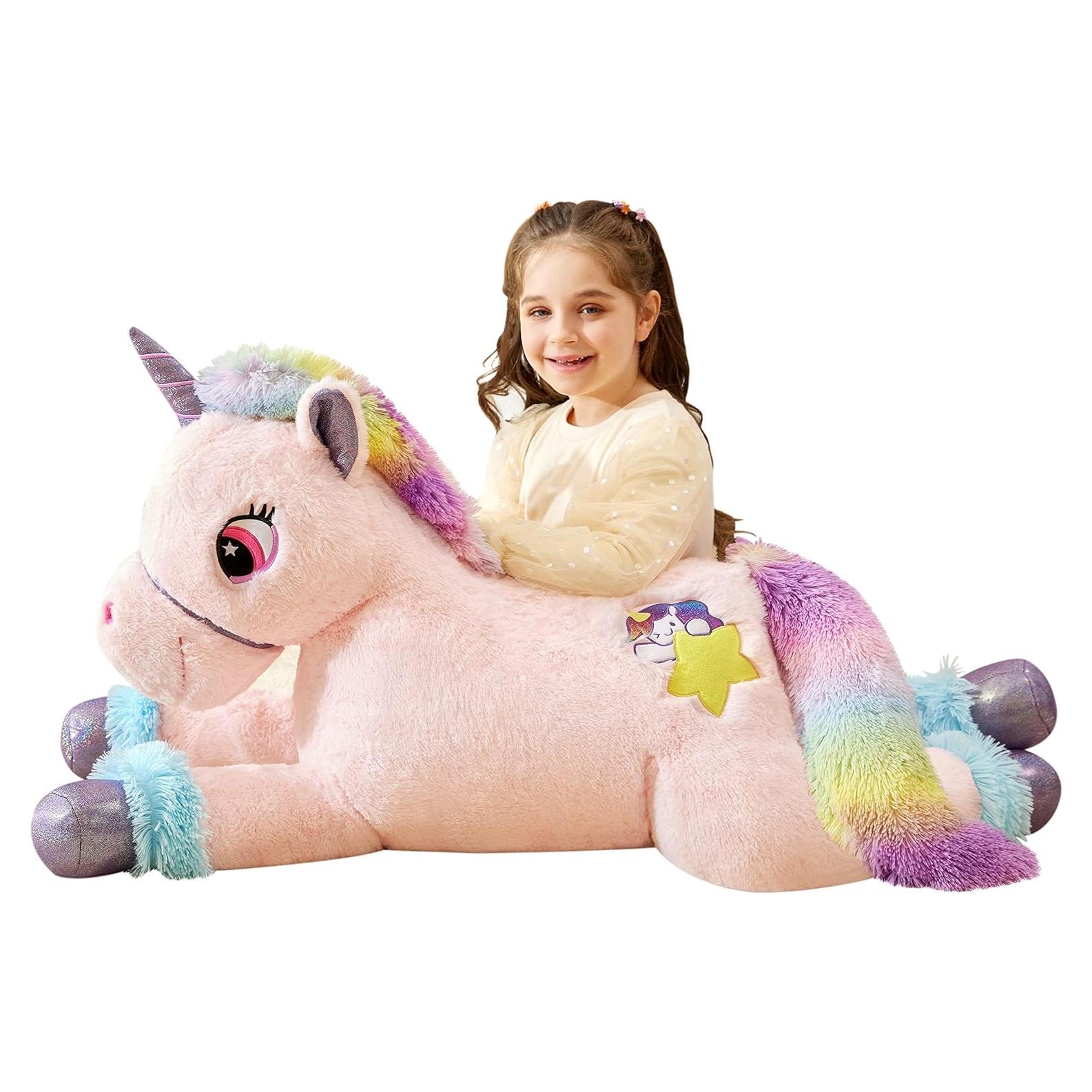 IKASA Unicornio de Peluche Gigante 109.77 cm Suave