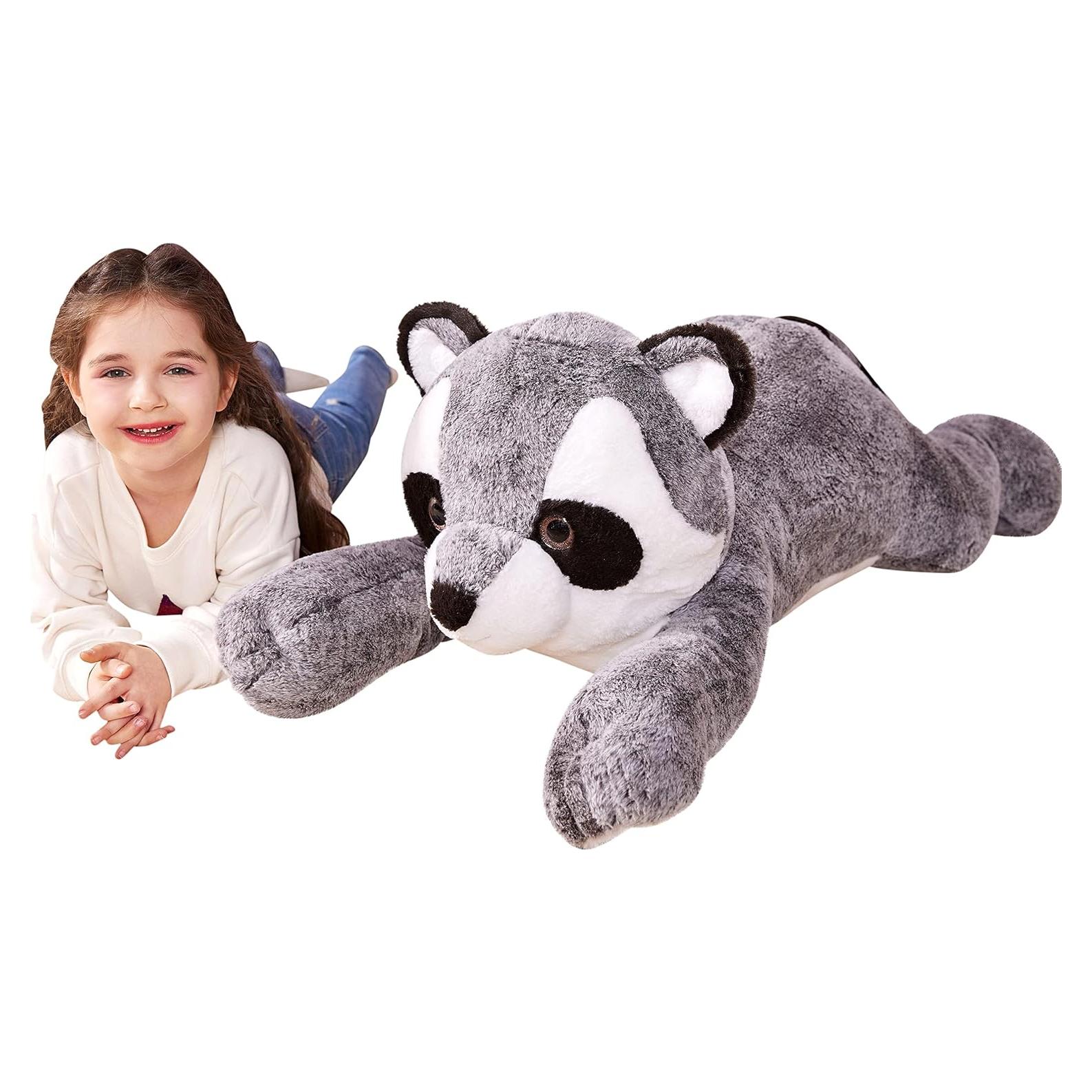 Peluche Gigante Mapache IKASA 76 cm Suave y Esponjoso
