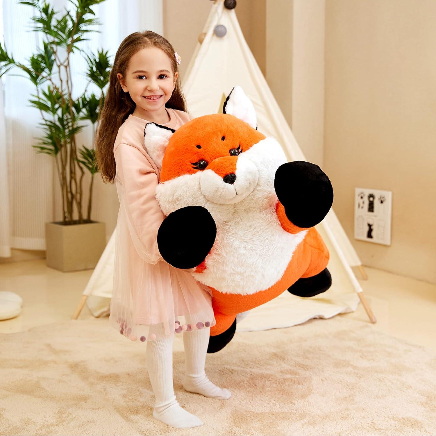 IKASA Zorro Gigante de Peluche 76 cm Suave para Niños