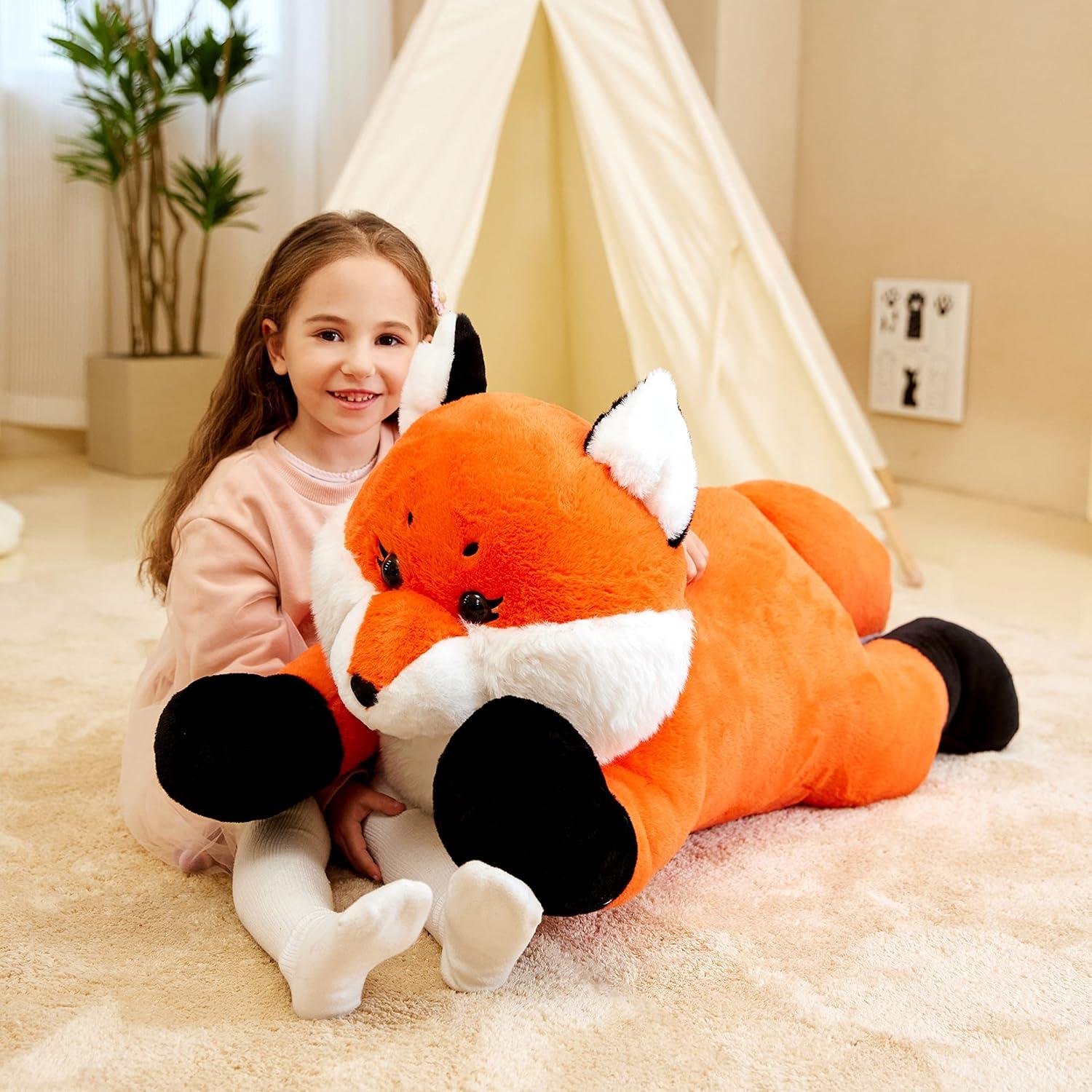 IKASA Zorro Gigante de Peluche 76 cm Suave para Niños