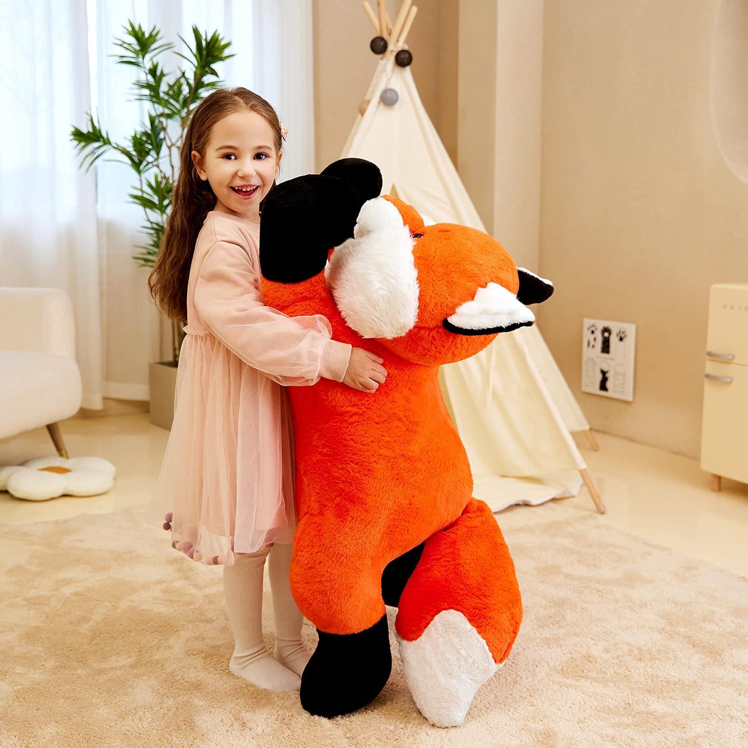 IKASA Zorro Gigante de Peluche 76 cm Suave para Niños