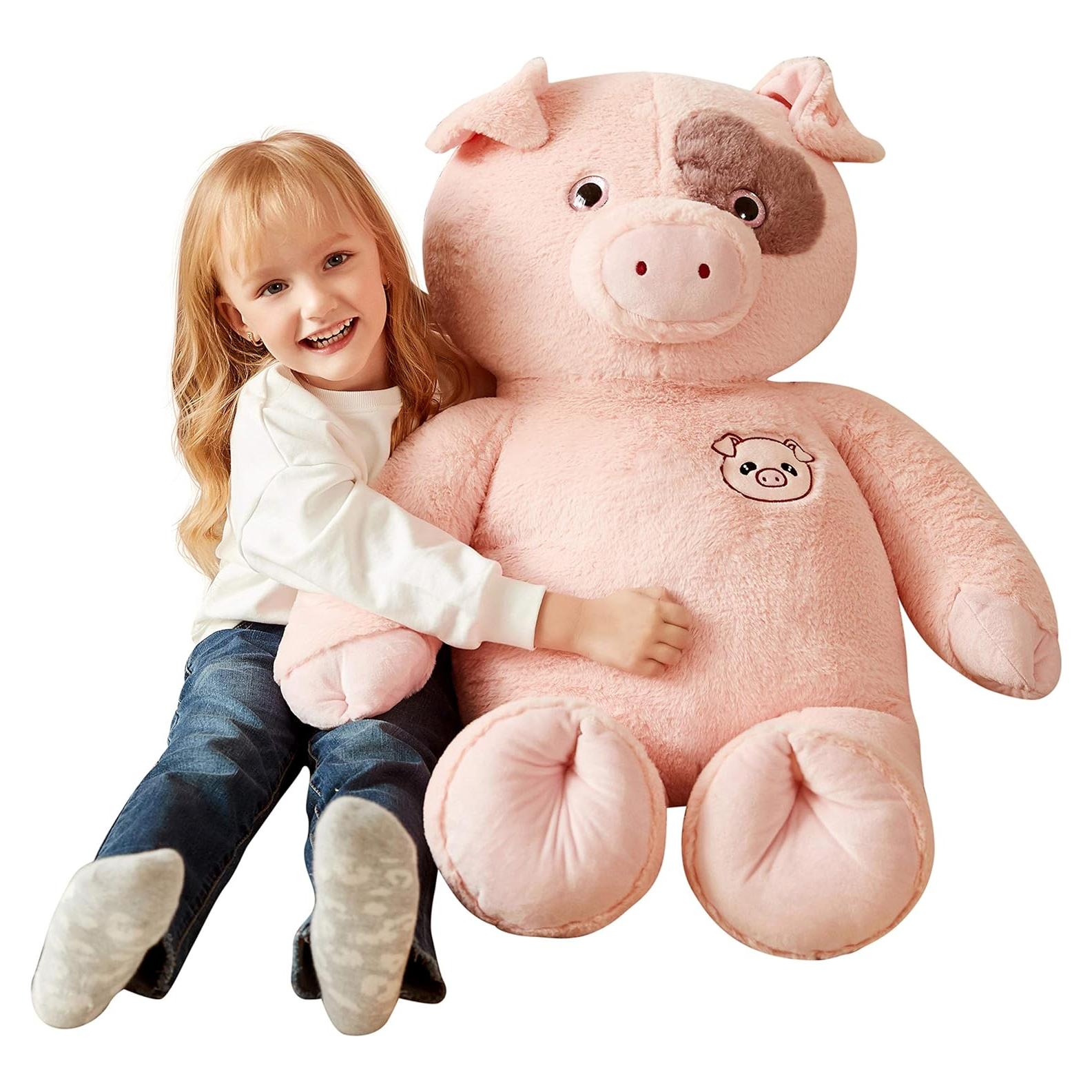 IKASA Cerdo de Peluche Jumbo 77.96 cm Suave y Lavable