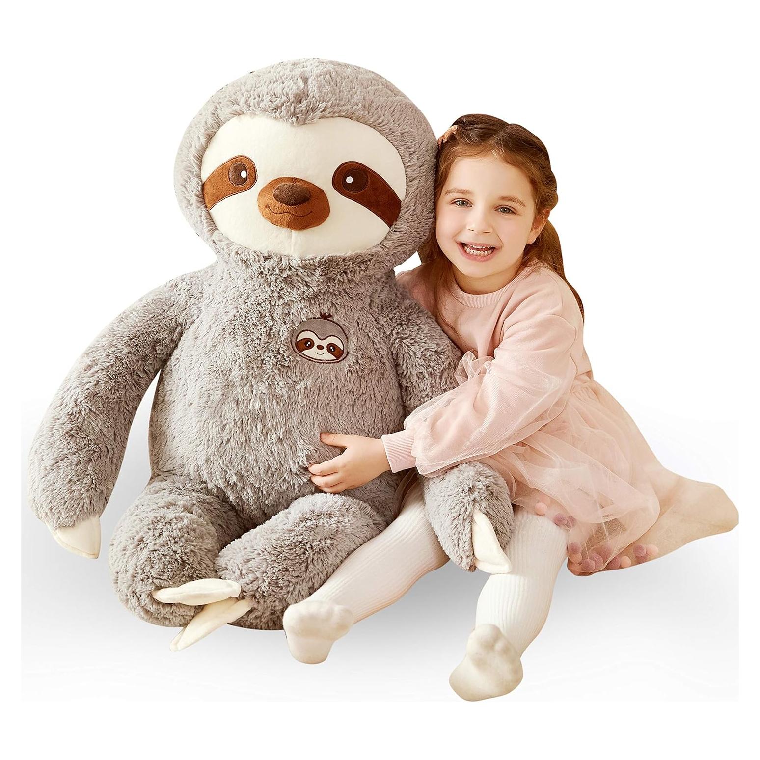 IKASA Juguete de Peluche Perezoso Gigante 77.8 cm Gris