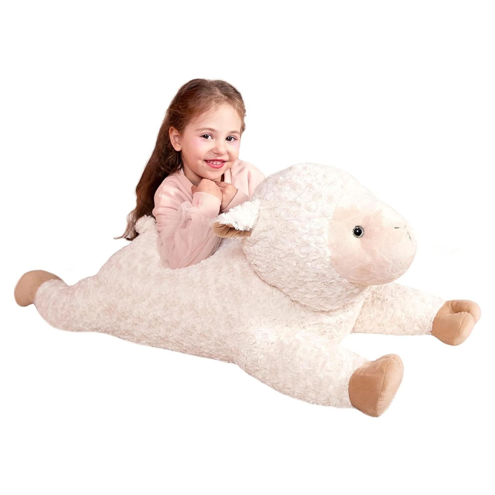 Oveja de Peluche Gigante IKASA 76 cm Suave y Lindos Regalos