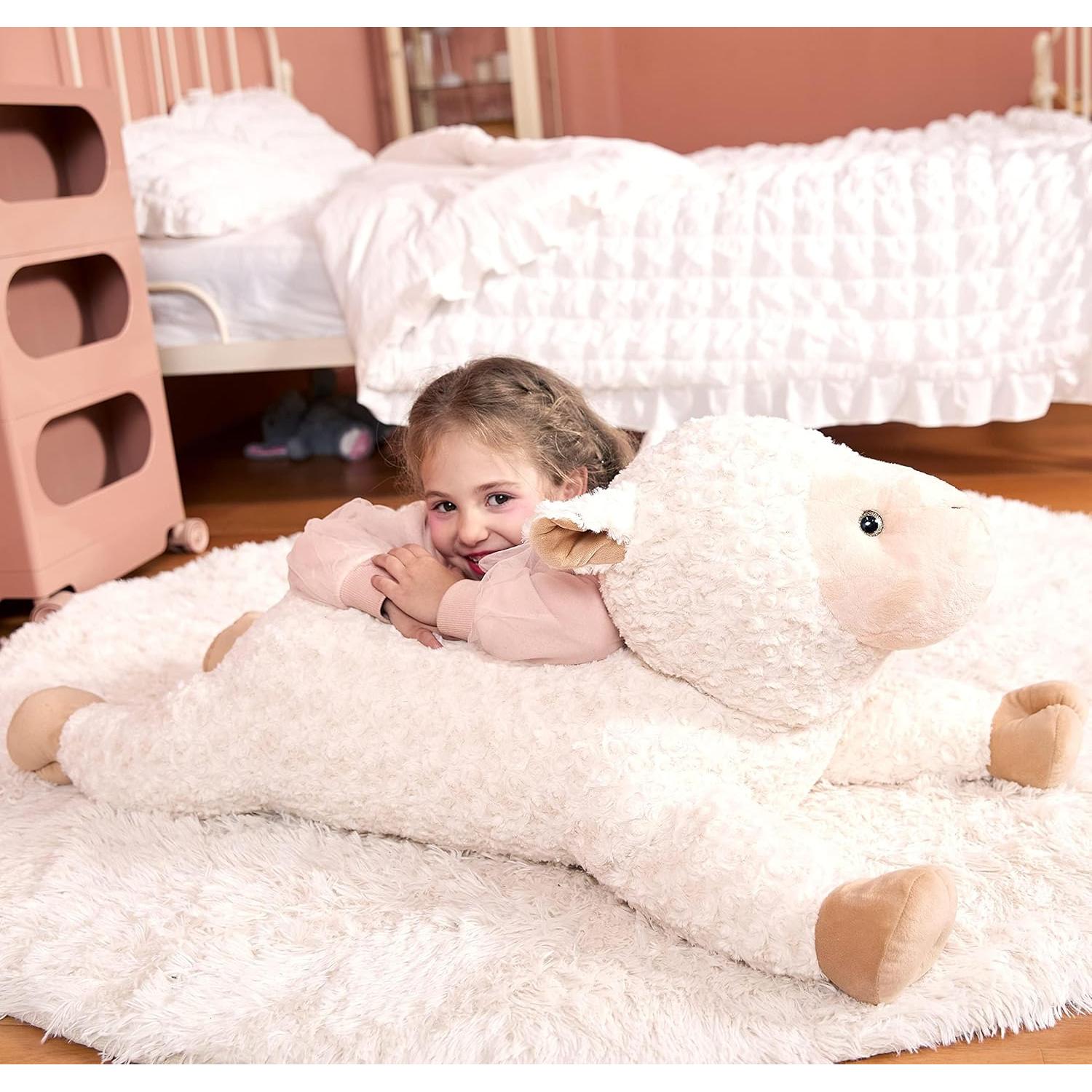 Oveja de Peluche Gigante IKASA 76 cm Suave y Lindos Regalos