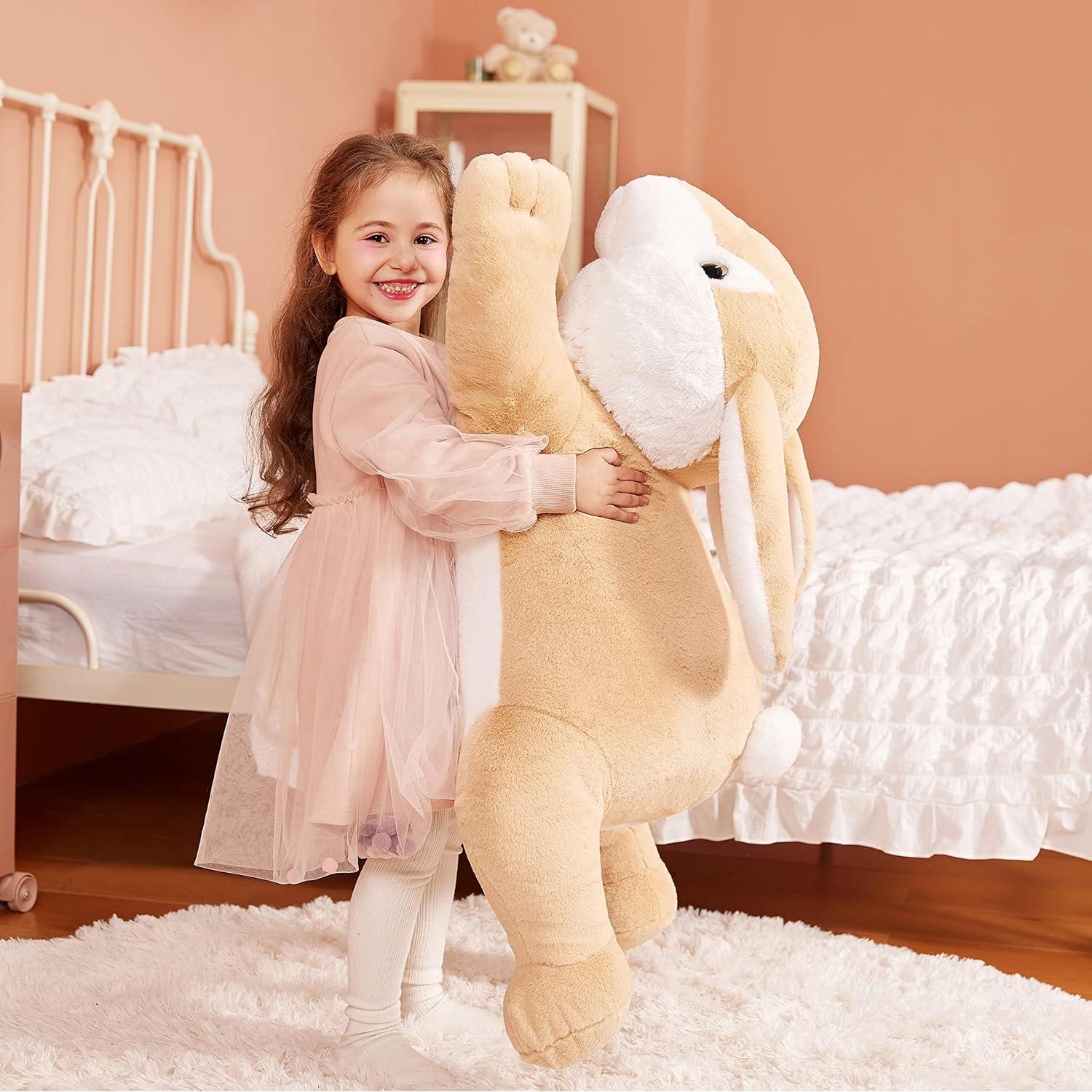 IKASA Conejo de Peluche Gigante 76 cm Suave y Lavable
