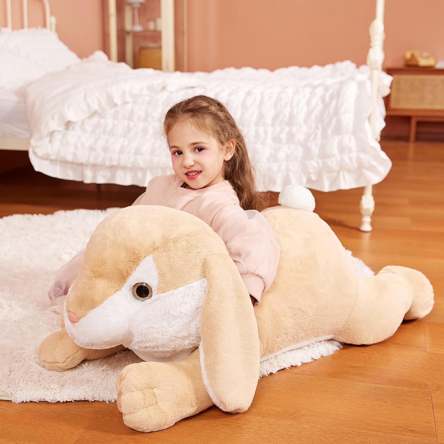 IKASA Conejo de Peluche Gigante 76 cm Suave y Lavable