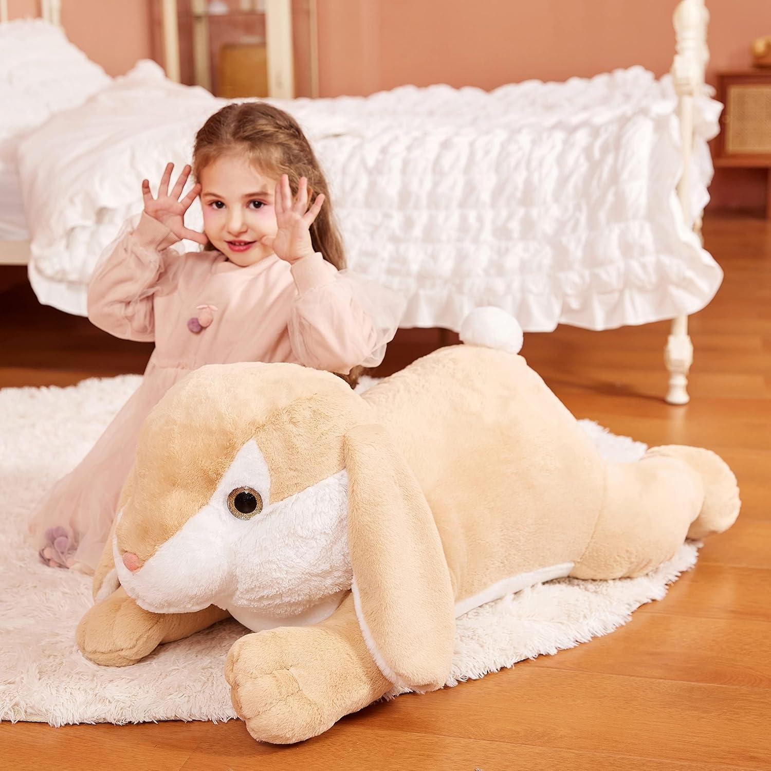 IKASA Conejo de Peluche Gigante 76 cm Suave y Lavable