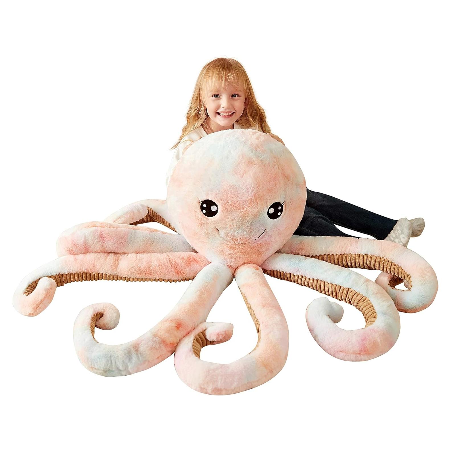 IKASA Pulpo Gigante de Peluche Jumbo 75 cm Suave Kawaii