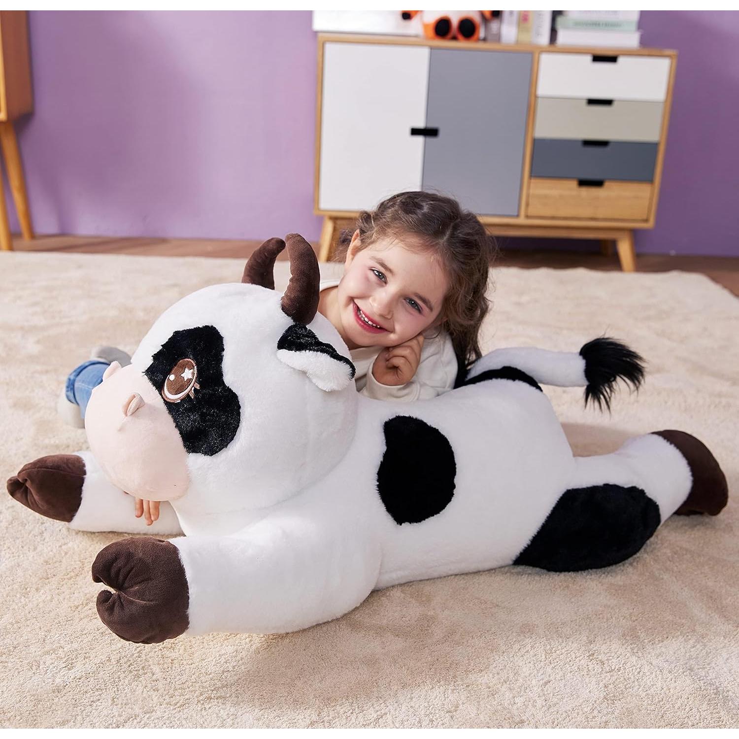 IKASA Vaca Juguete de Peluche Gigante 77.85 cm Suave