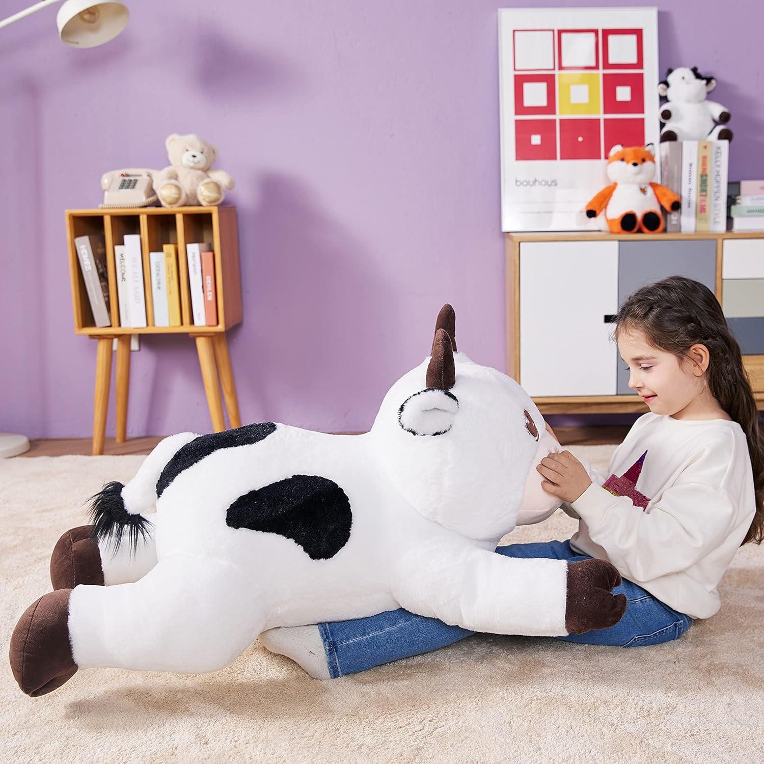 IKASA Vaca Juguete de Peluche Gigante 77.85 cm Suave