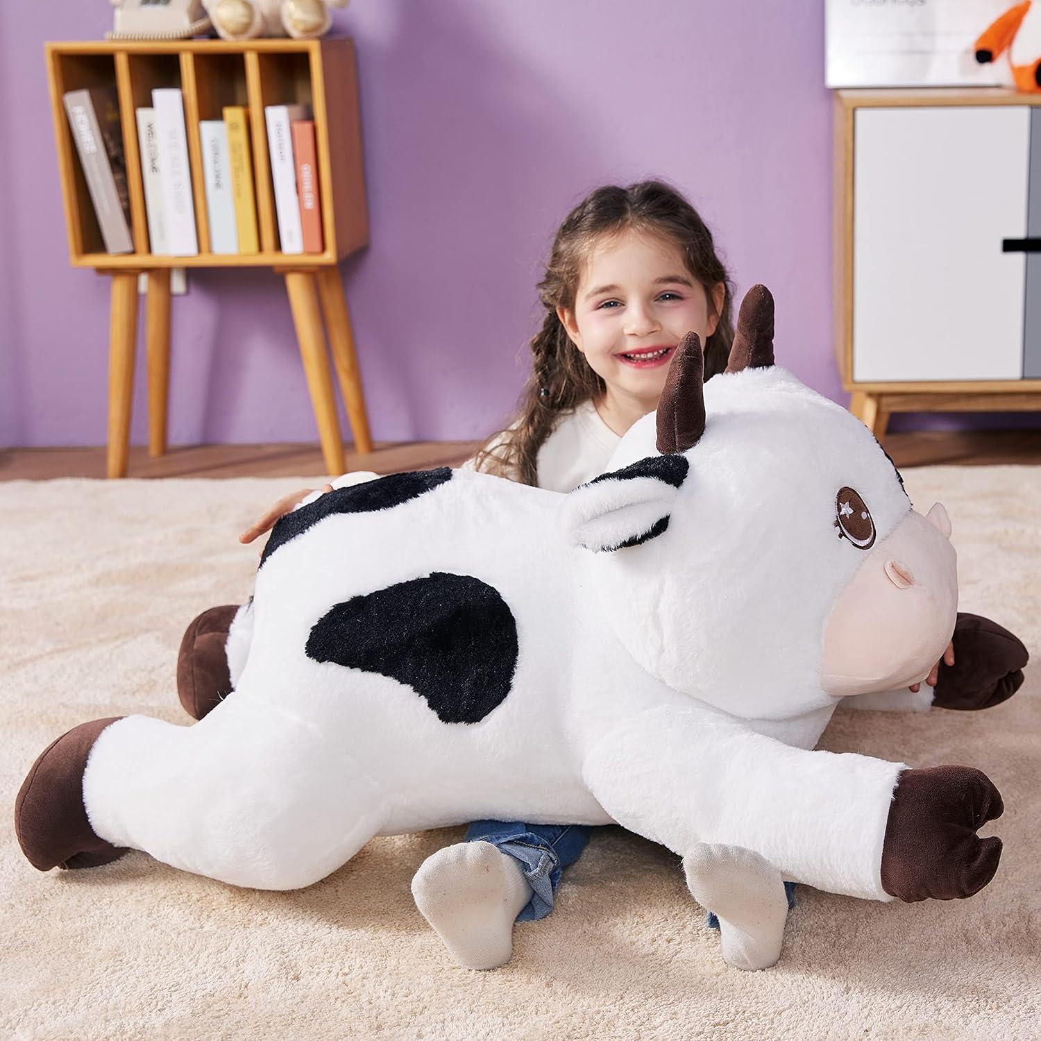 IKASA Vaca Juguete de Peluche Gigante 77.85 cm Suave