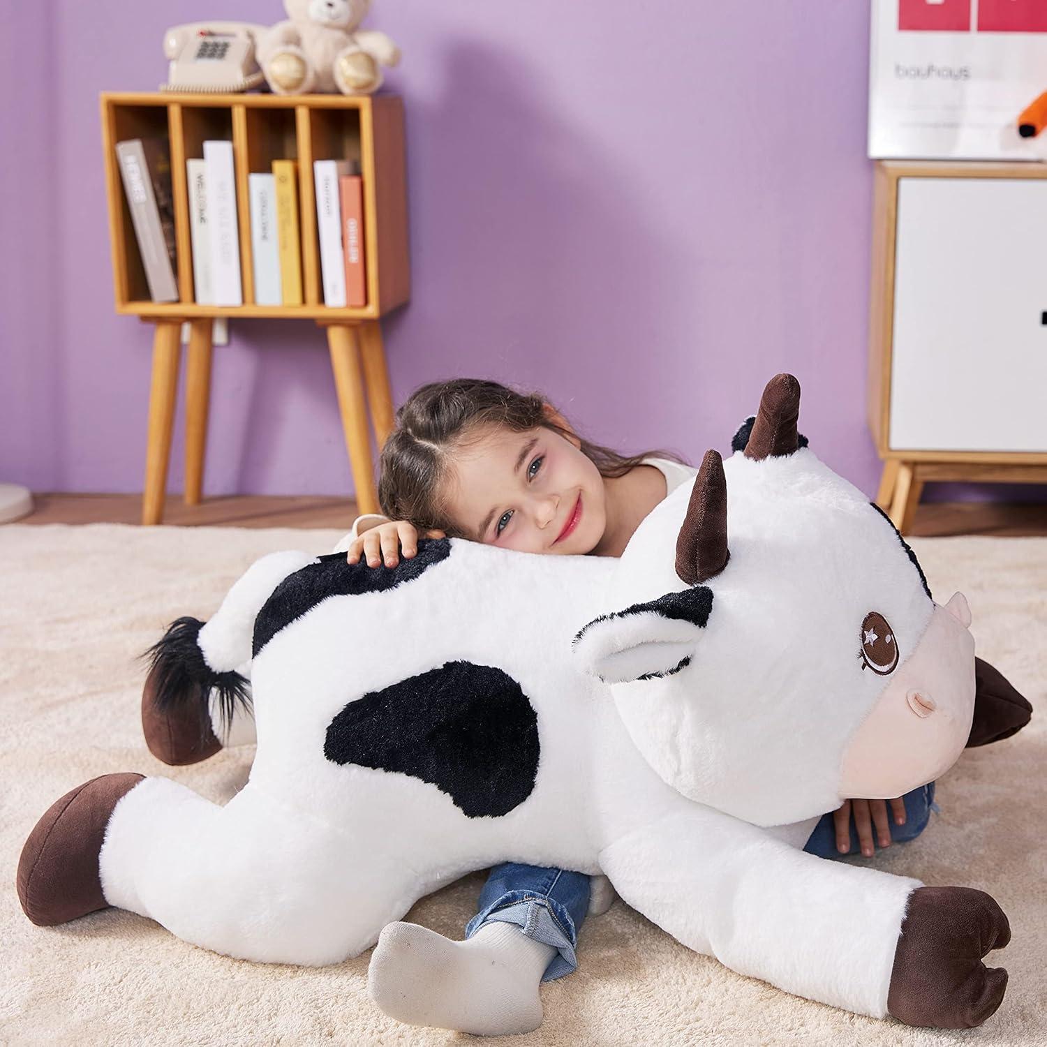 IKASA Vaca Juguete de Peluche Gigante 77.85 cm Suave