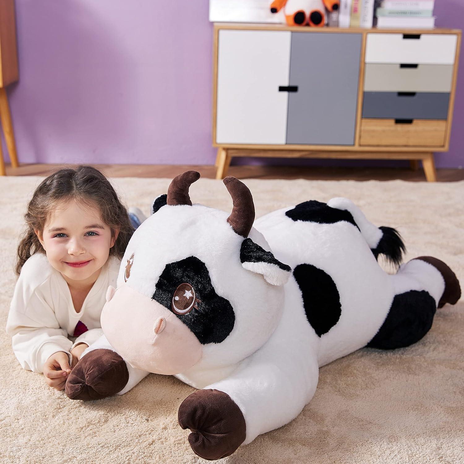 IKASA Vaca Juguete de Peluche Gigante 77.85 cm Suave