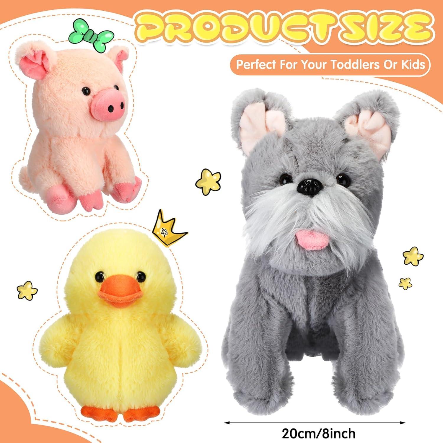 Conjunto de 7 Juguetes de Animales de Granja Hiboom 20 cm