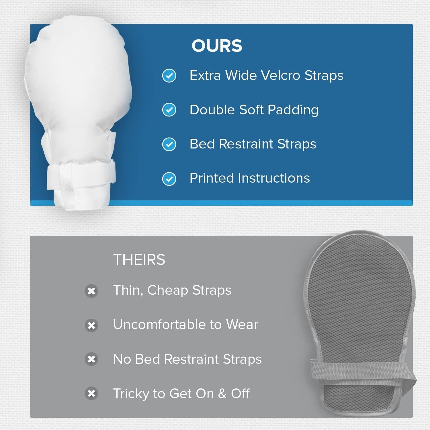 Mitones de Seguridad Médica Acolchados Burlingham - Talla Única