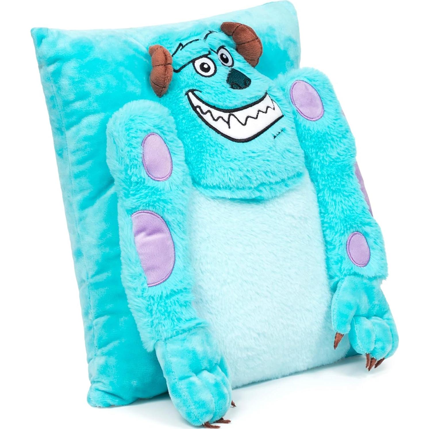 Almohada de Peluche Sulley 3D Jay Franco 38 cm Azul