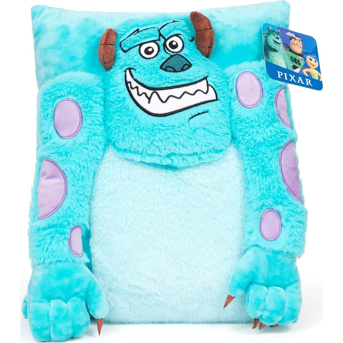 Almohada de Peluche Sulley 3D Jay Franco 38 cm Azul