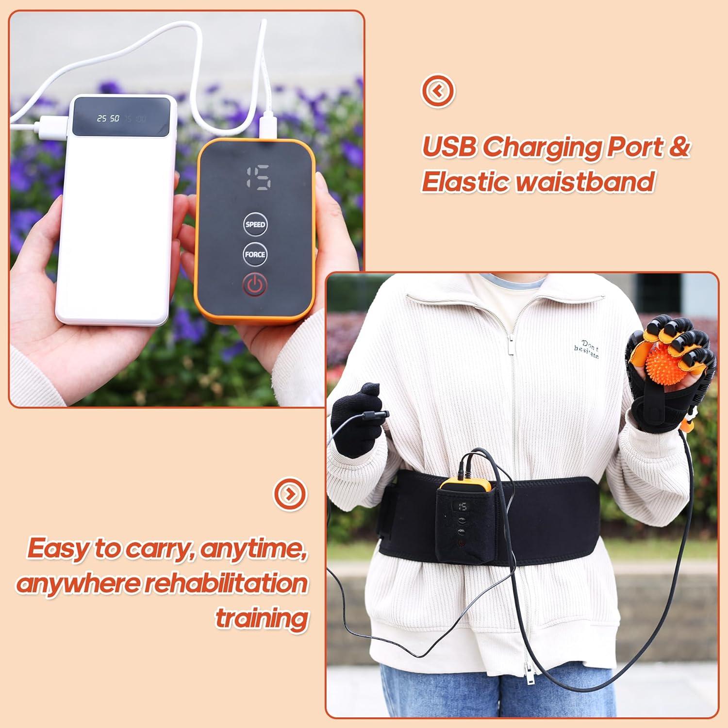 Guantes de Rehabilitación POSEWE para Mano - Carga USB