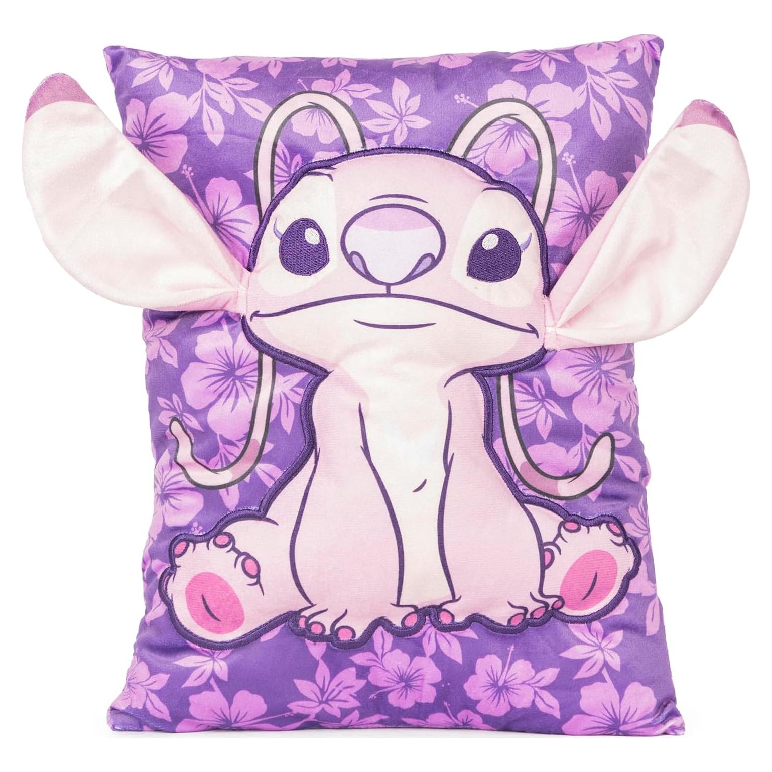 Almohada 3D Angel Lilo y Stitch Jay Franco 38 cm Rosa