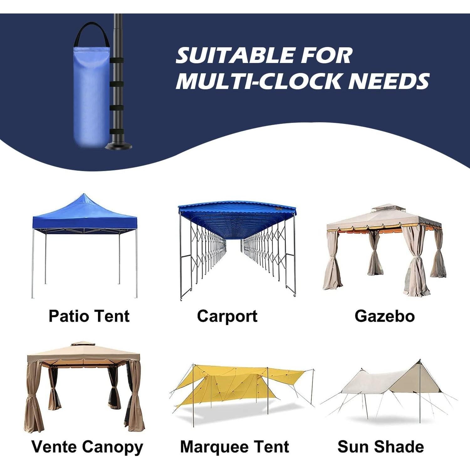 Bolsas de Arena Pesadas IALNAI para Carpa Exterior - 4 Unidades