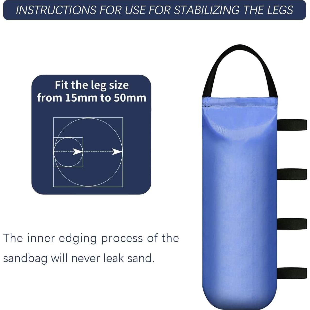 Bolsas de Arena Pesadas IALNAI para Carpa Exterior - 4 Unidades