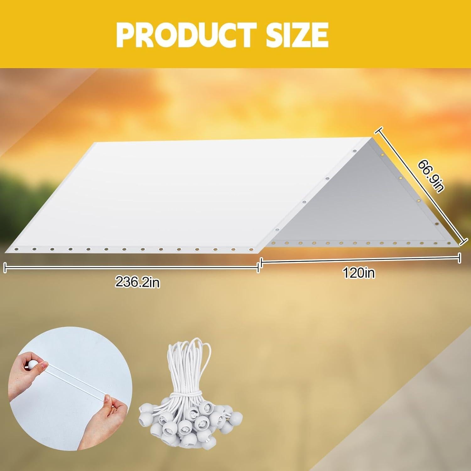 Carpa de Garaje 10x20 pies Wesnoy Impermeable Cubierta Superior