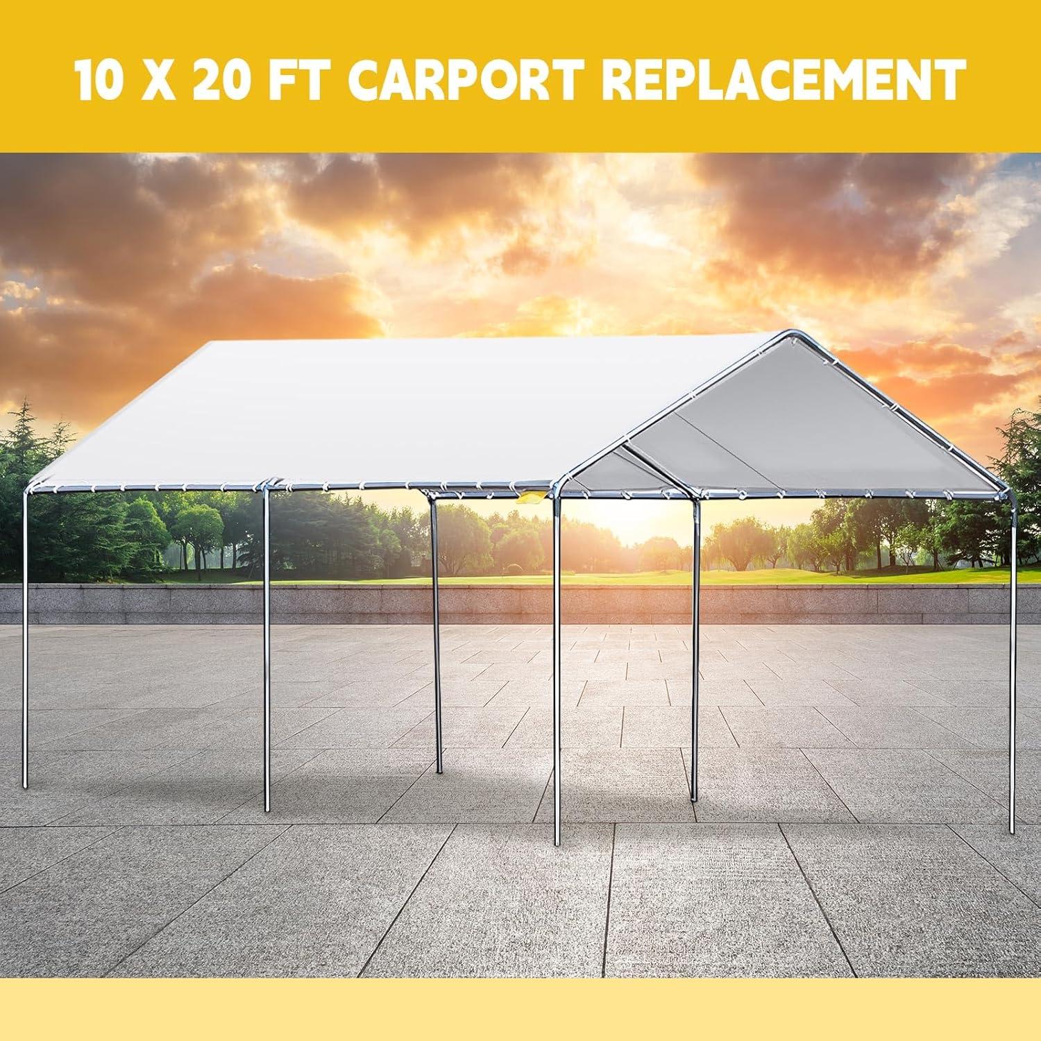 Carpa de Garaje 10x20 pies Wesnoy Impermeable Cubierta Superior