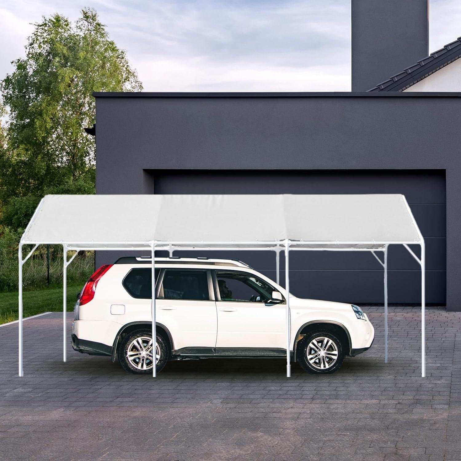 Carpa de Garaje 10x20 pies Wesnoy Impermeable Cubierta Superior
