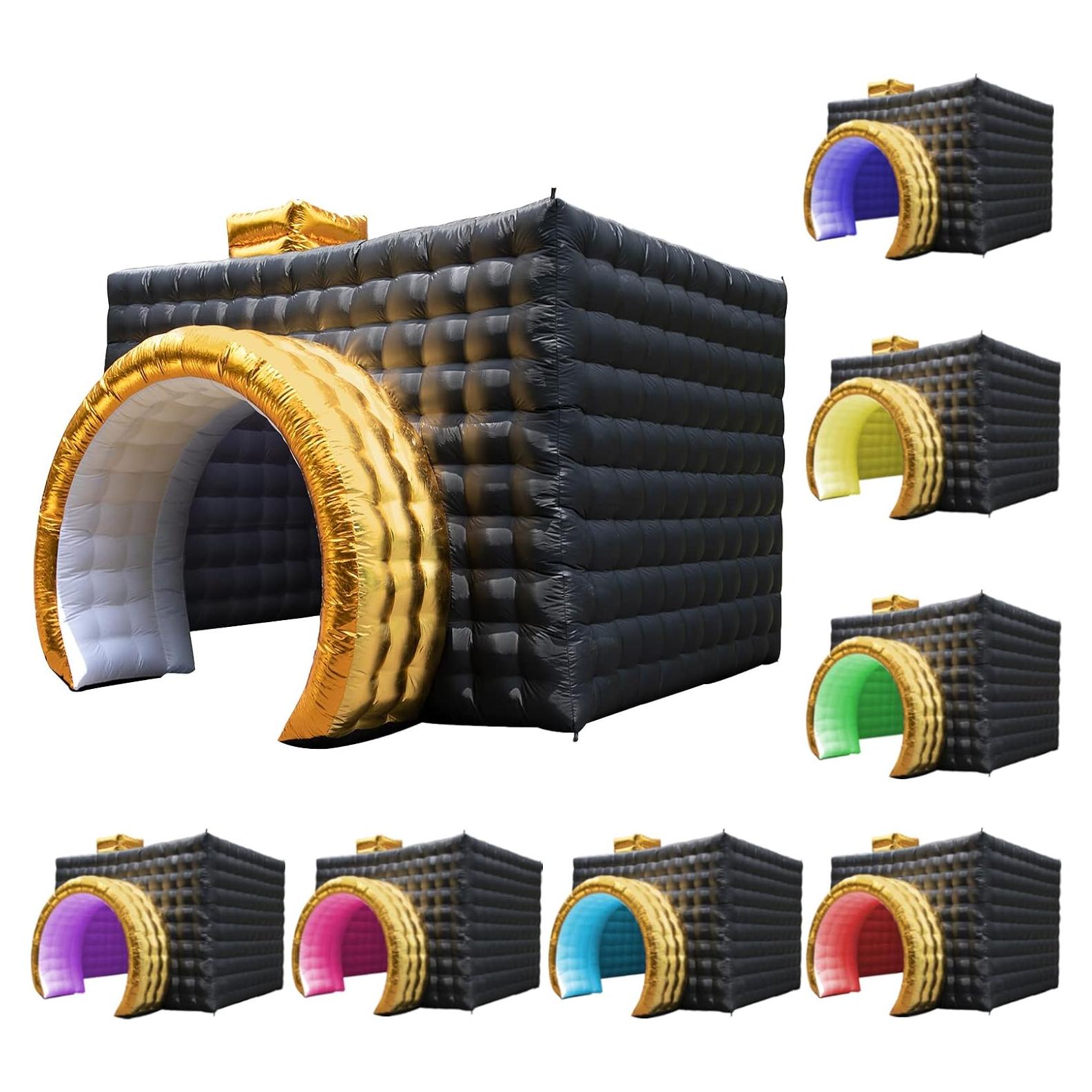 Cabina de Fotos Inflable Xmaybang Negra y Dorada 3.81x2.79m