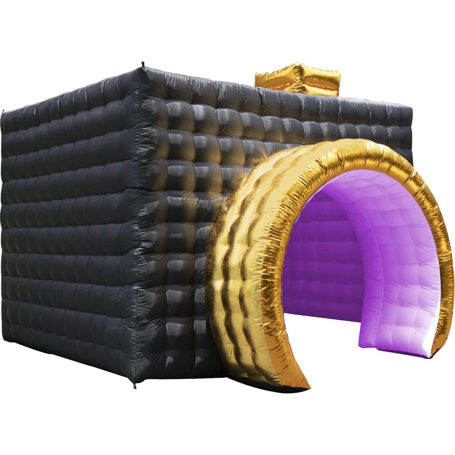 Cabina de Fotos Inflable Xmaybang Negra y Dorada 3.81x2.79m