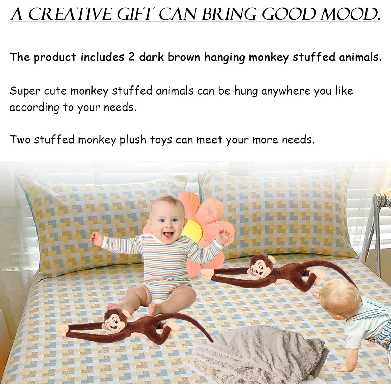 Mono de Peluche Colgante Zhidiloveyou 2 Piezas 70 cm