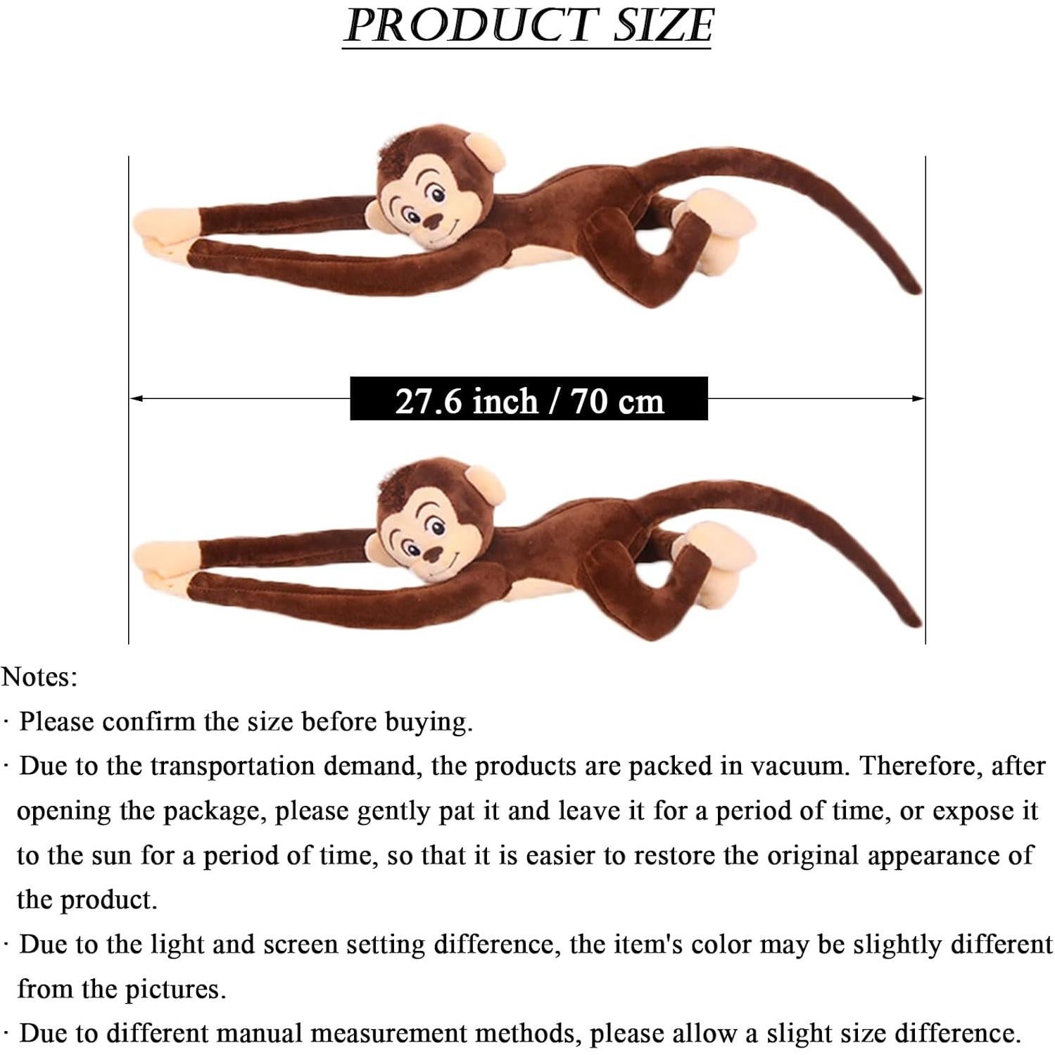 Mono de Peluche Colgante Zhidiloveyou 2 Piezas 70 cm