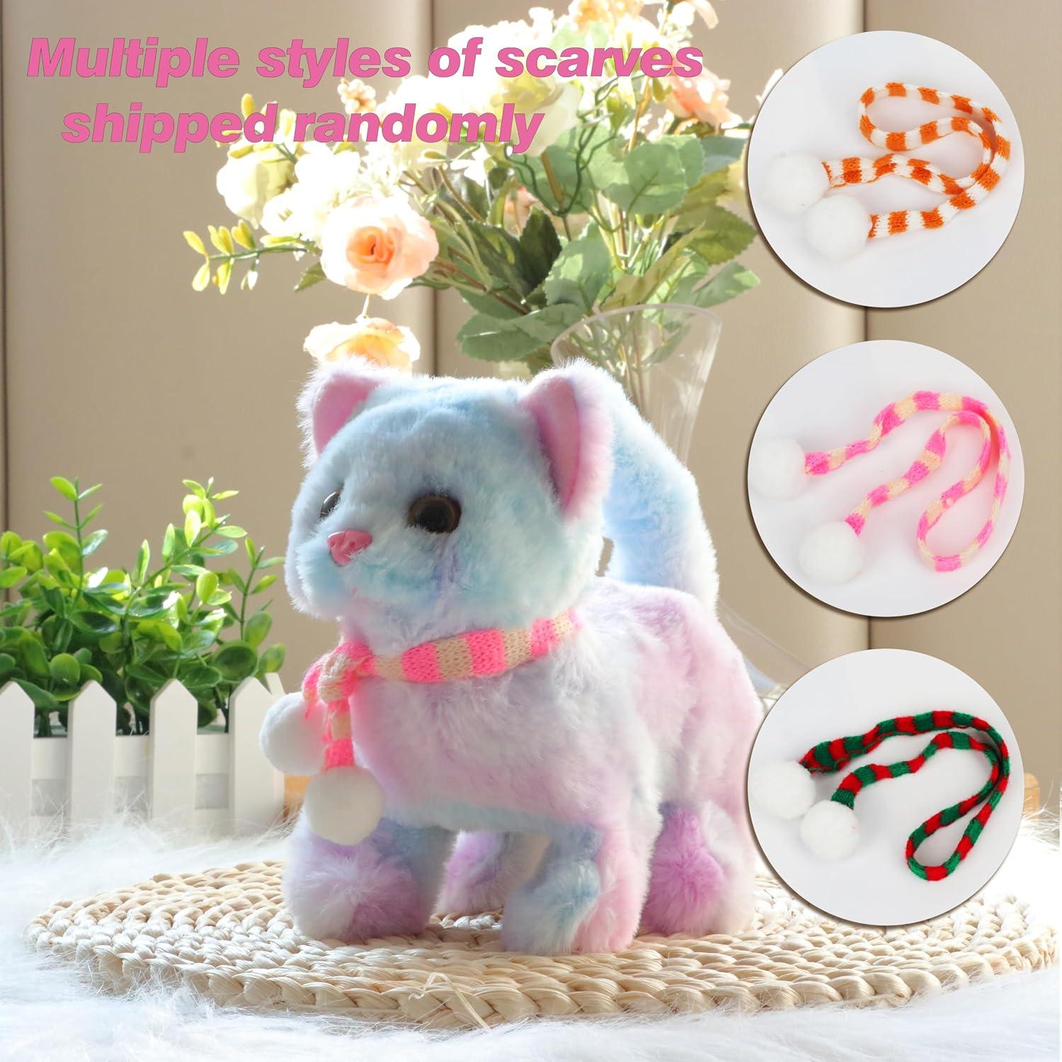 Juguete de Peluche Gato Caminante Easfan Arcoíris 19 cm