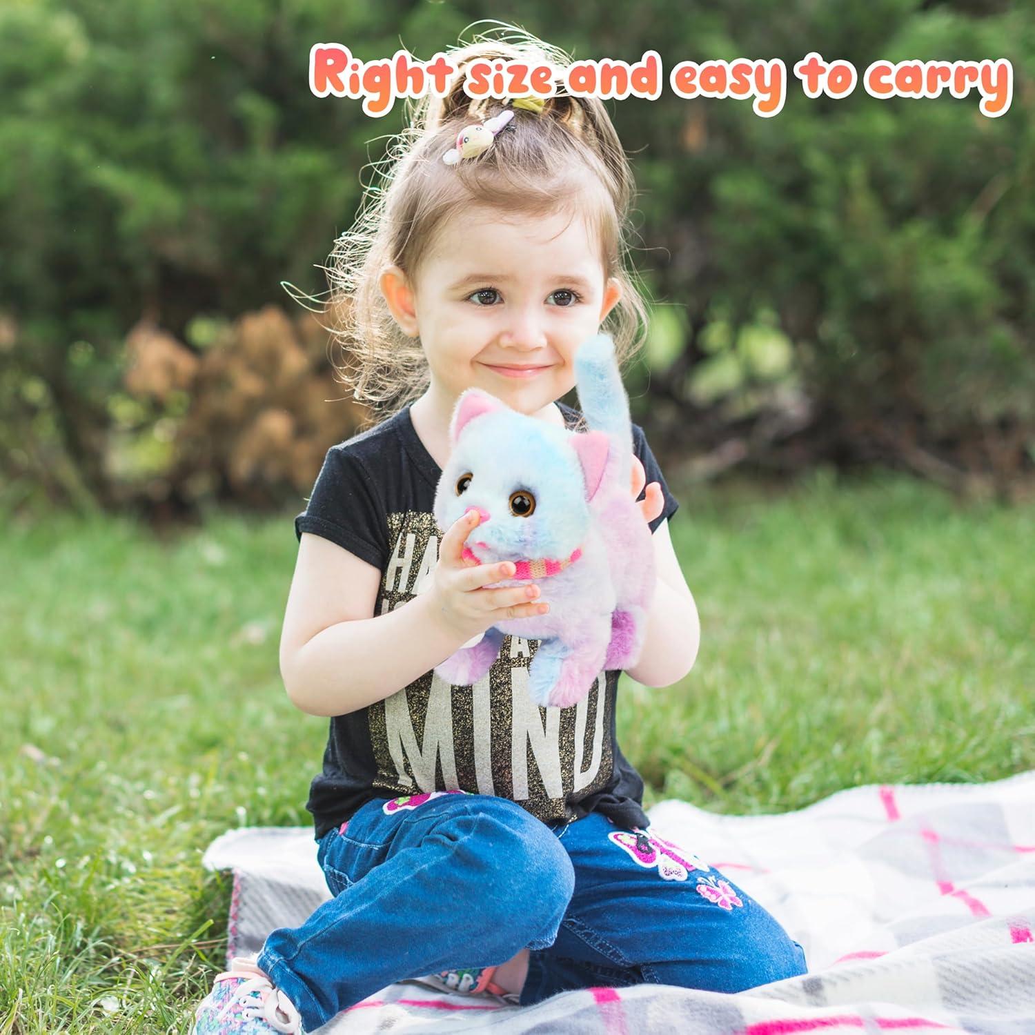 Juguete de Peluche Gato Caminante Easfan Arcoíris 19 cm