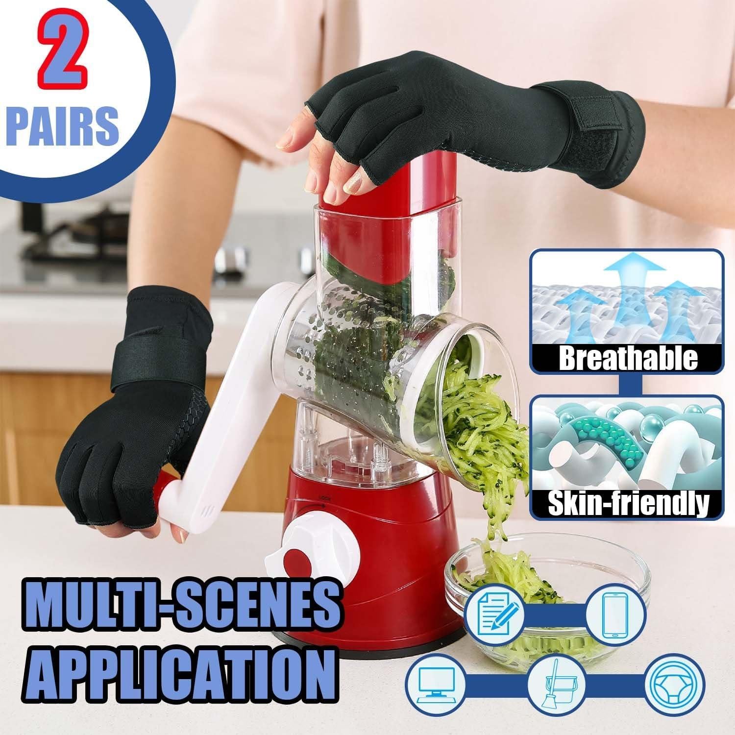 Guantes de Compresión de Cobre Gorbgle para Artritis - 2 Pares