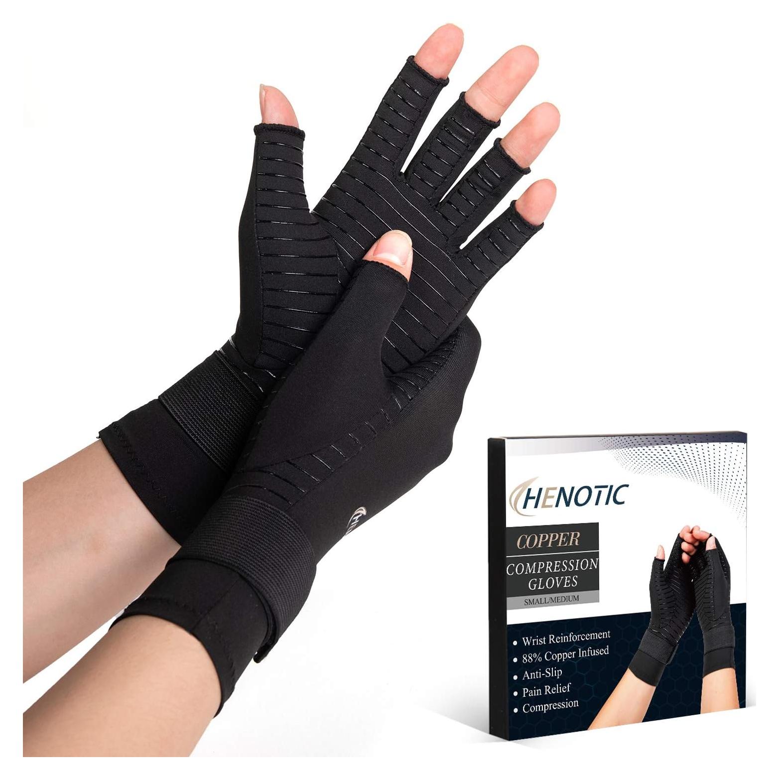 Guantes de Artritis HENOTIC de Cobre para Alivio de Dolores