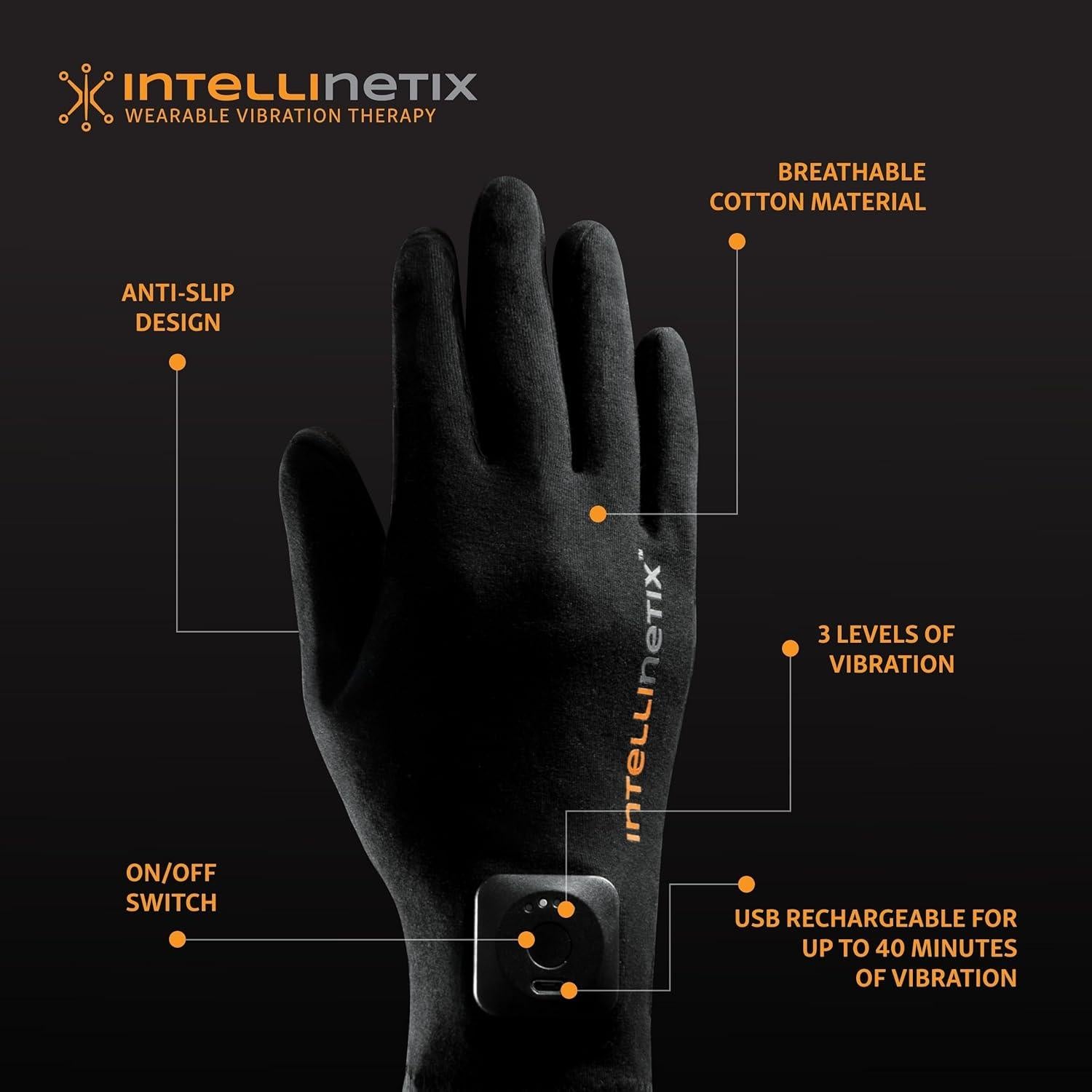 Guantes de Compresión Brownmed Intellinetix Mediano Negro