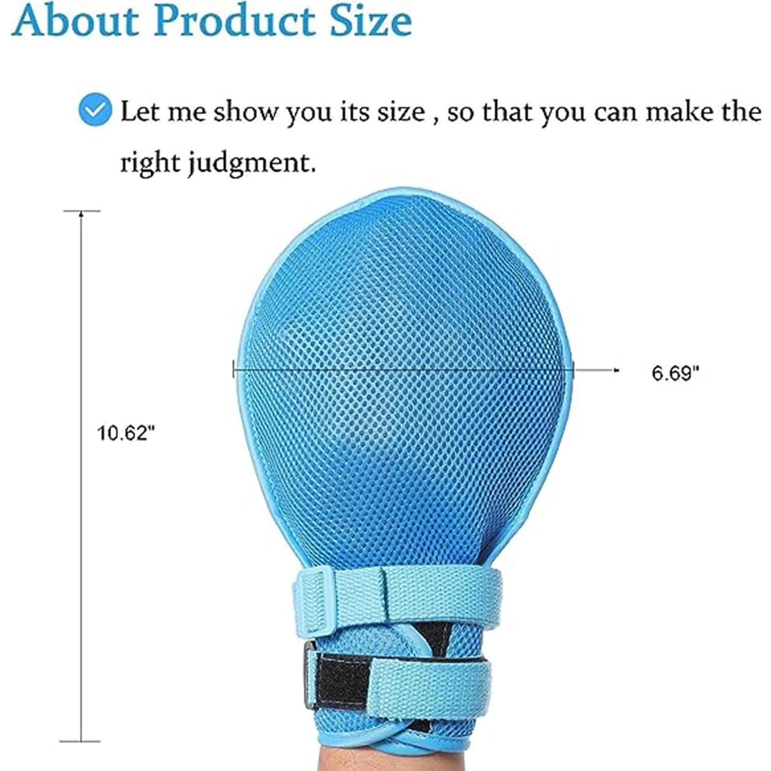 Guantes de Restricción para Demencia Fanwer - 2 Piezas, Mitones de Seguridad Transpirables