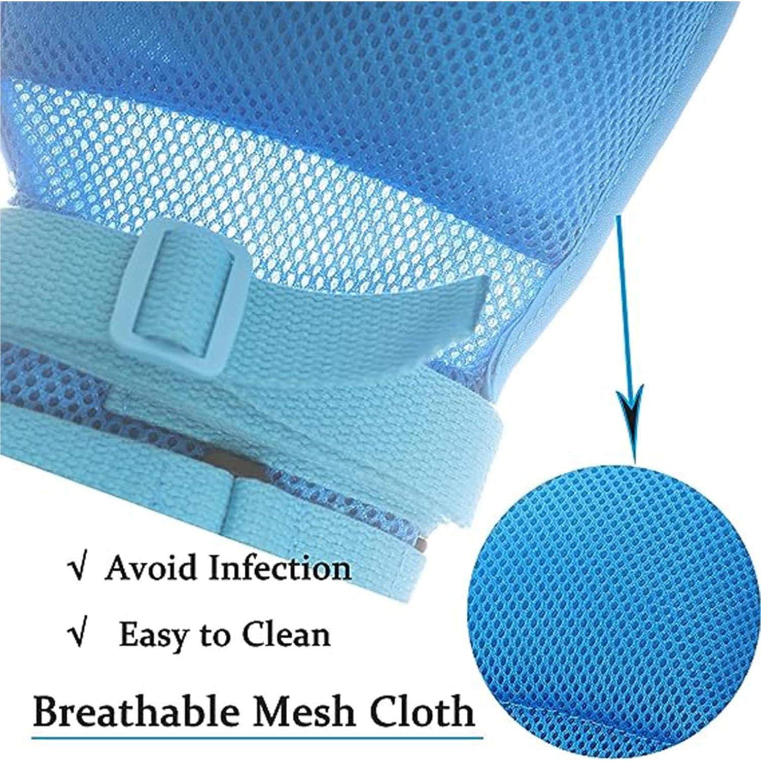 Guantes de Restricción para Demencia Fanwer - 2 Piezas, Mitones de Seguridad Transpirables