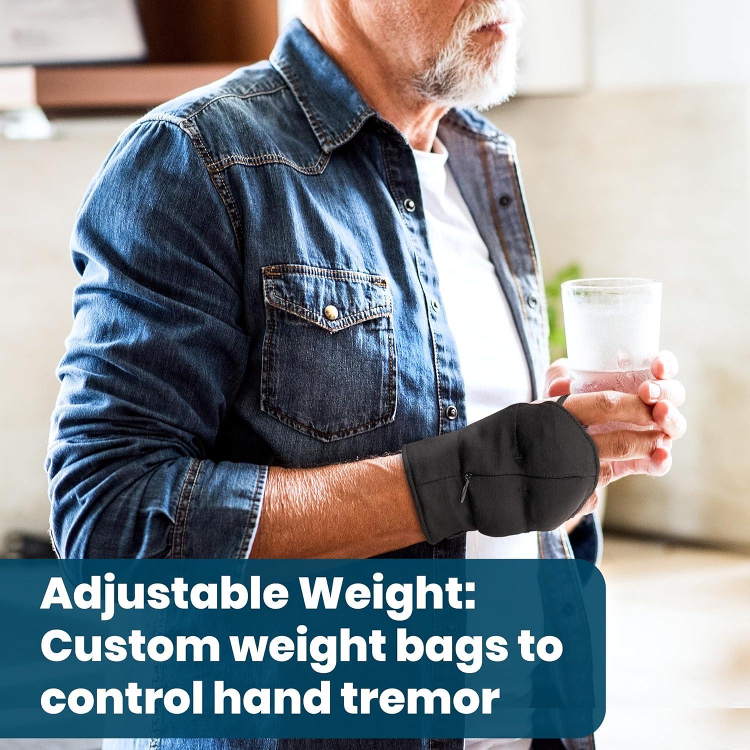 Guantes con peso ajustable Flyangle para temblores M 2PK