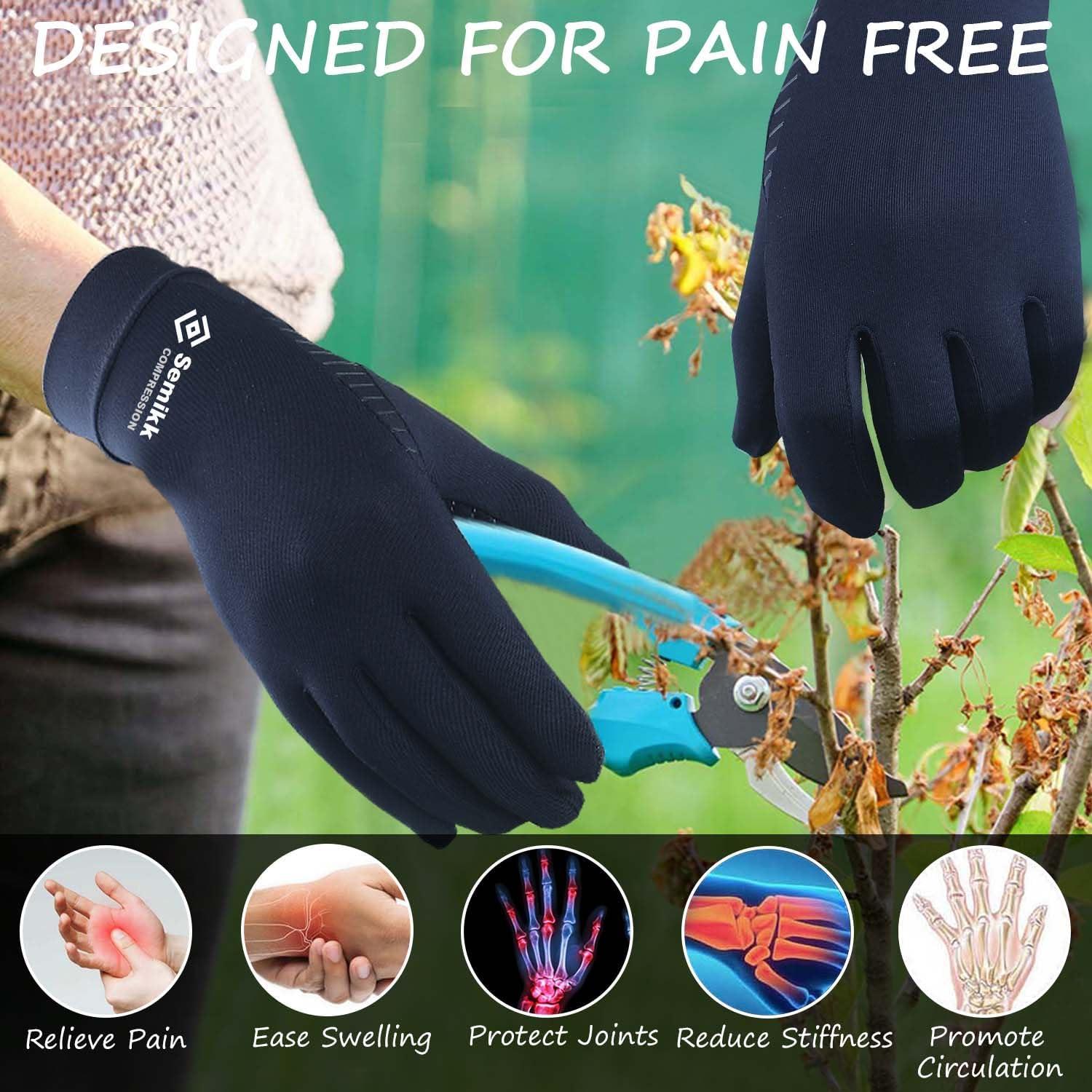 Guantes de Compresión de Cobre Semikk para Artritis - Grande