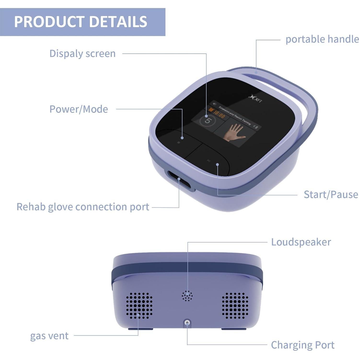 Guantes de Rehabilitación XFT para Mano Derecha - Tamaño Grande