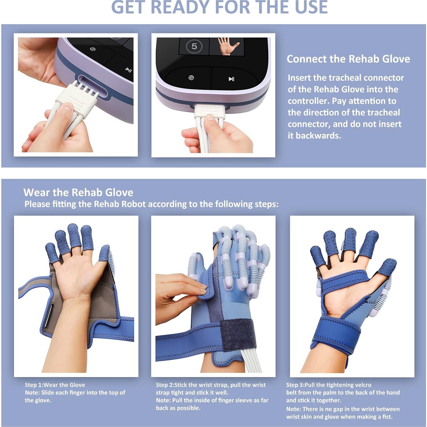 Guantes de Rehabilitación XFT para Mano Derecha - Tamaño Grande