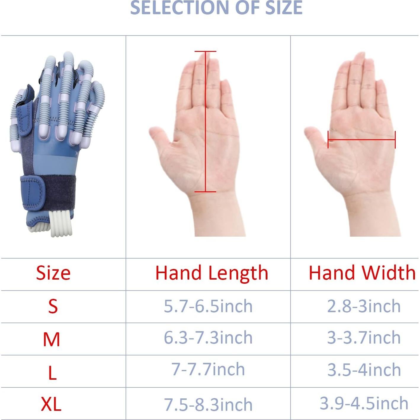 Guantes de Rehabilitación XFT para Mano Derecha - Tamaño Grande